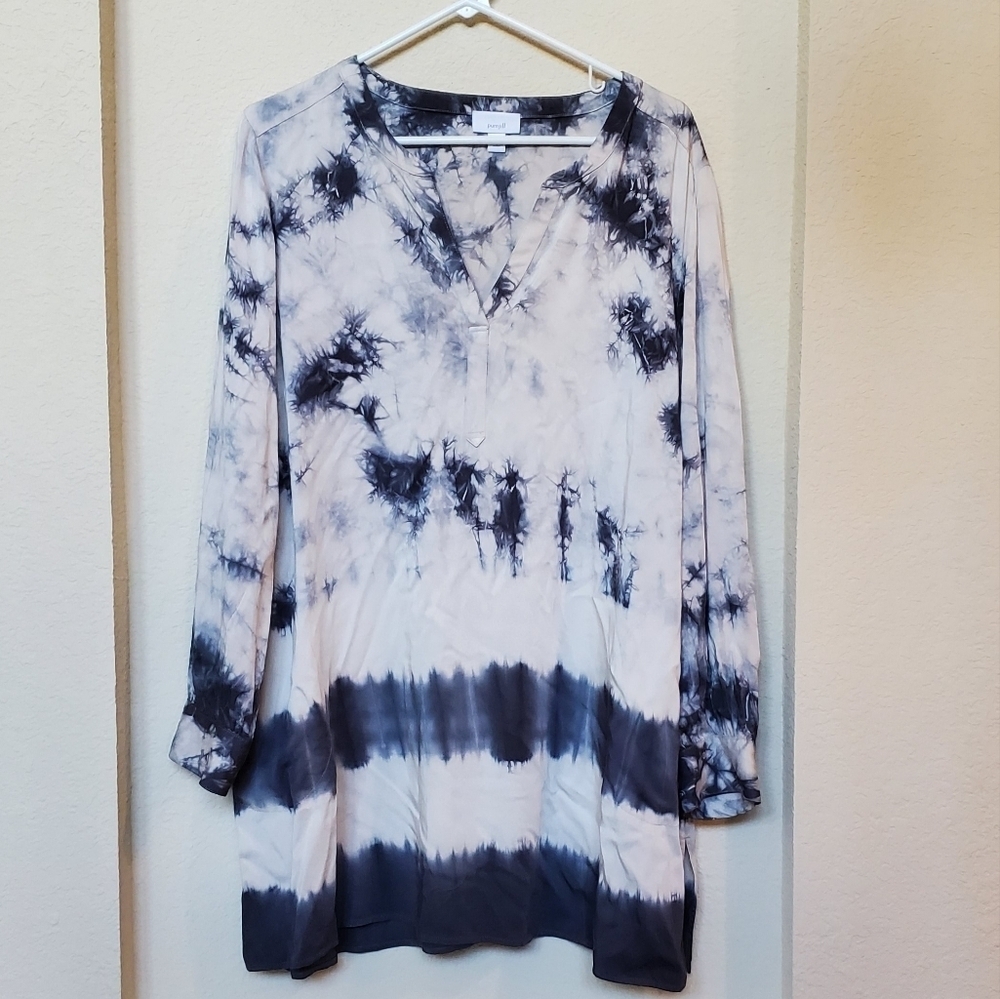 J.Jill Pure Jill Mixed Tie Dye Long Tunic